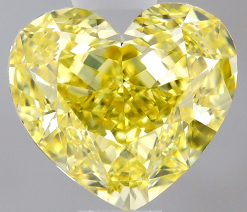 0.6 carat Fancy Intense Yellow-VS1 Natūralus Heart Deimantas (1)