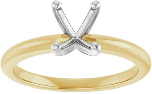 Sužadėtuvių Žiedas „Solitaire“ 417 Baltojo Ir Geltonojo Aukso Oval 8mm x 6mm (3)