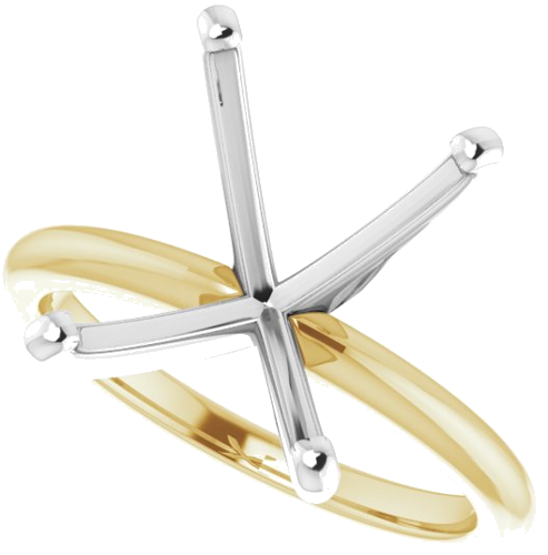 Sužadėtuvių Žiedas „Solitaire“ 585 Baltojo Ir Geltonojo Aukso Emerald 12mm x 10mm (5)