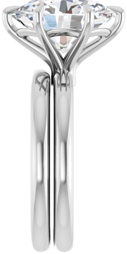 Sužadėtuvių Žiedas „Solitaire“ 14k white gold Oval 12mm x 10mm (9)