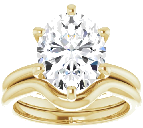 14K Yellow  11x9 mm Oval Solitaire Engagement Ring Mounting (8)