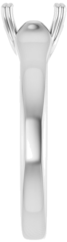 Sužadėtuvių Žiedas „Solitaire“ 14k white gold Oval 8mm x 6mm (4)