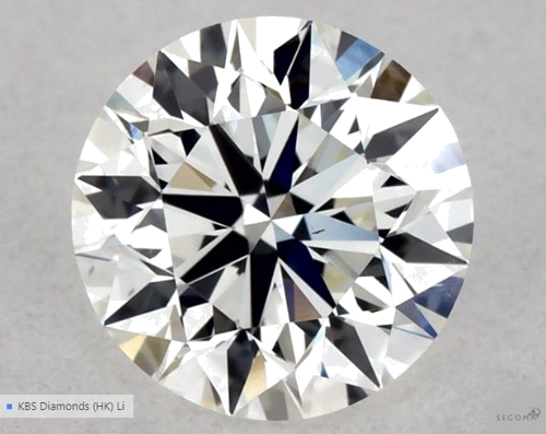 0.5 carat I-VS2 Excellent cut Natūralus Round Deimantas (1)