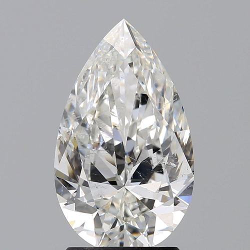 2.01 carat G-SI2 Natūralus Pear Deimantas (1)