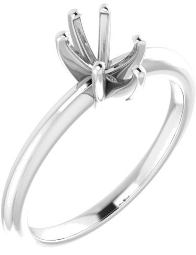 14K White  7x5 mm Pear Solitaire Engagement Ring Mounting (1)