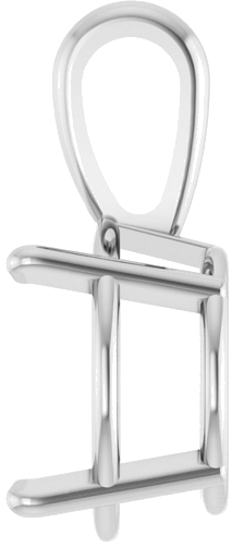 Sterling Silver 11 mm Round 4-Prong Pendant Mounting (3)