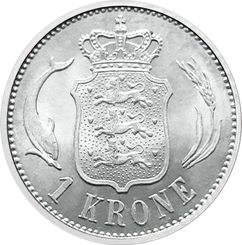 1 Krone Christian X (1915-1916) Denmark silver coin (1)