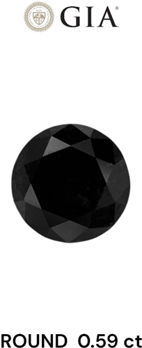 0.59 carat Fancy Black-VVS2 Excellent cut Natūralus Round Deimantas (1)