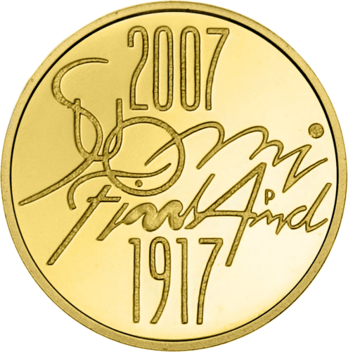 2007 Suomija Nepriklausomybė 100 eurų auksinė moneta (2)