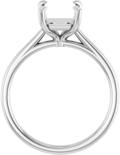 Sužadėtuvių Žiedas „Solitaire“ 585 Baltojo Aukso Emerald 9mm x 7mm (2)