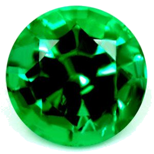 0.91 carat GREEN Round Smaragdas (1)