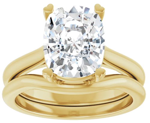 Sužadėtuvių Žiedas „Hearts on Top™“ 14k yellow gold Elongated Cushion 10mm x 8mm (8)