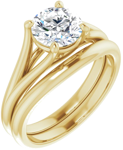 Sužadėtuvių Žiedas „Solitaire“ 14k yellow gold Round 7mm (6)