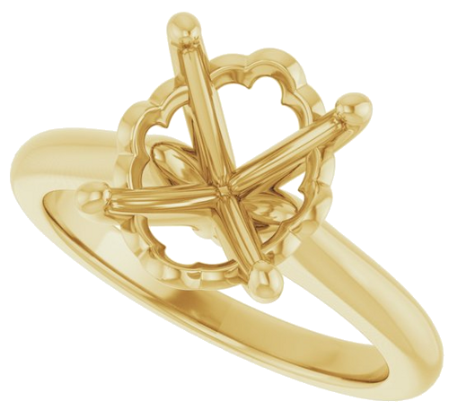 Sužadėtuvių Žiedas 14k yellow gold Oval 11mm x 9mm (5)