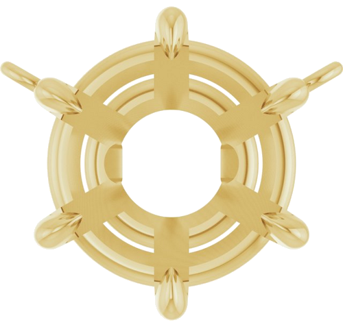 Pakabukas „Solitaire“ 14k yellow gold Round 9.3mm (1)