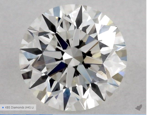 0.51 carat G-VVS2 Excellent cut Natūralus Round Deimantas (1)