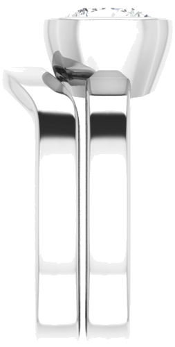 Sužadėtuvių Žiedas „Solitaire“ 585 Baltojo Aukso Cushion 8mm (9)