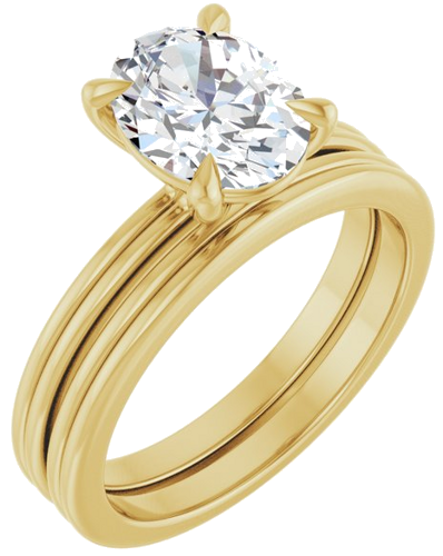 Sužadėtuvių Žiedas „Claw-Prong Solitaire“ 14k yellow gold Oval 9mm x 7mm (6)
