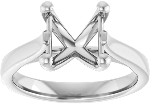 Sužadėtuvių Žiedas 14k white gold Square 7mm (3)