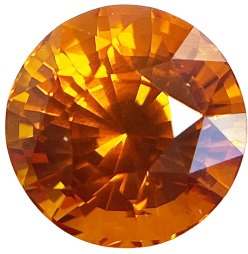 5.06 carat ORANGE Round Safyras (1)