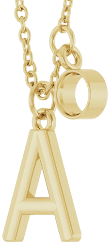 Pakabukas „Accented Initial“ 14k yellow gold Round 3mm (3)