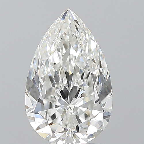2.01 carat F-VS2 Natūralus Pear Deimantas (1)