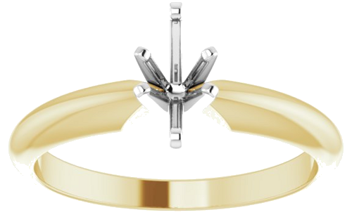 Sužadėtuvių Žiedas „Heavy Solitaire“ 585 Baltojo Ir Geltonojo Aukso Marquise 6mm x 3.5mm (3)