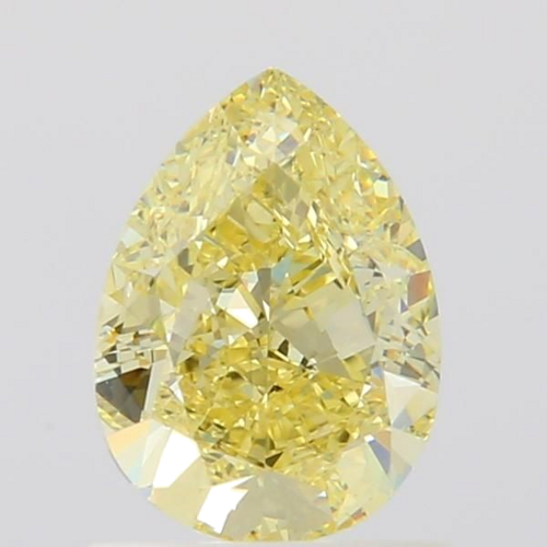 1.0 carat Fancy Yellow-SI1 Natūralus Pear Deimantas (1)