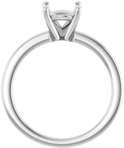 14K White 7.4 mm Round Solitaire Engagement Ring Mounting (2)