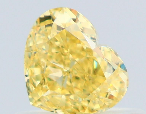 0.51 carat Fancy Intense Yellow-VS1 Natūralus Heart Deimantas (1)