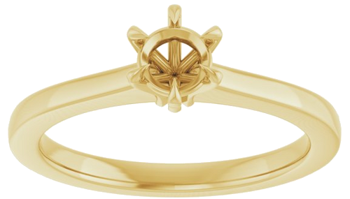 Sužadėtuvių Žiedas „Claw-Prong“ 10k yellow gold Round 4.8mm (3)