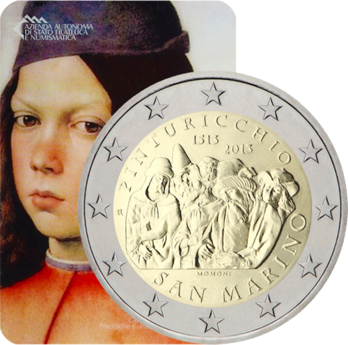 2013 Sanmarīno Pinturicchio 2 eiro monēta (1)