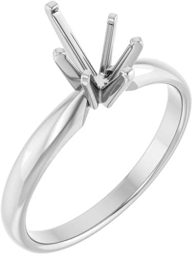 14K White 8.5 x 5 mm Pear Solitaire Engagement Ring Mounting (1)