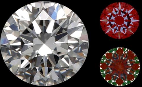 0.59 carat G-SI1 Excellent cut Natūralus Round Deimantas (1)