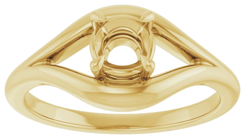 Sužadėtuvių Žiedas „Claw-Prong Solitaire“ 14k yellow gold Round 5.2mm (3)