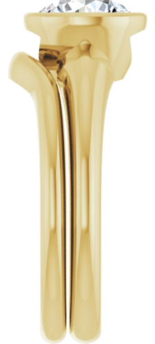 Sužadėtuvių Žiedas „Bezel-Set Solitaire“ 14k yellow gold Round 7.4mm (9)