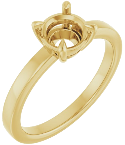 Sužadėtuvių Žiedas „Claw-Prong Solitaire“ 14k yellow gold Round 6.5mm (1)