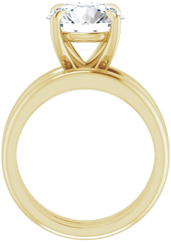 14K Yellow 10 mm Round Solitaire Engagement Ring Mounting (7)