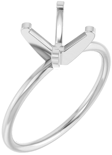 Sužadėtuvių Žiedas „Solitaire“ 14k white gold Round 7.6mm (1)