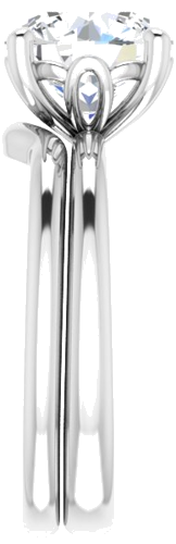 Sužadėtuvių Žiedas 14k white gold Round 8.8mm (9)