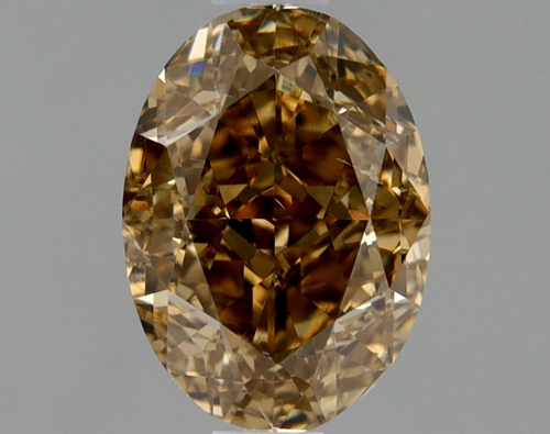 1.01 carat Fancy Yellow Brown-SI1 Natūralus Oval Deimantas (1)