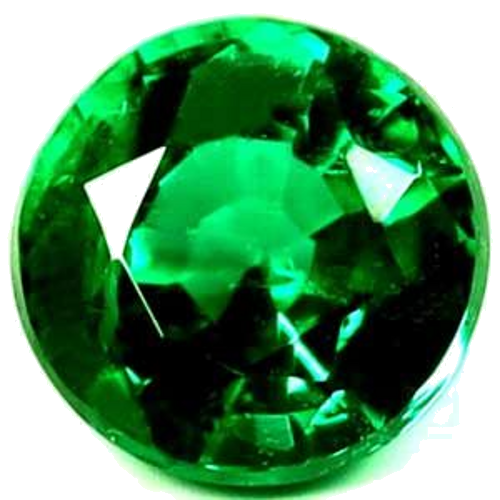 0.43 carat GREEN Round Smaragdas (1)