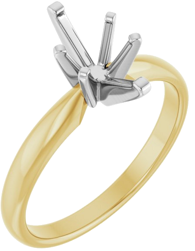 Sužadėtuvių Žiedas „Solitaire“ 585 Baltojo Ir Geltonojo Aukso Marquise 9.5mm x 5mm (1)