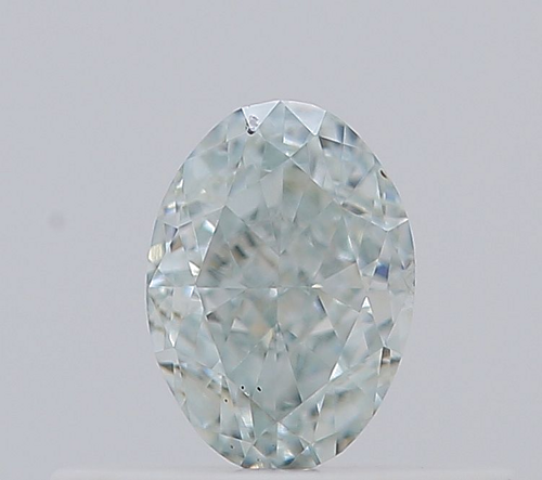 0.34 carat Fancy Light Green-SI1 Natūralus Oval Deimantas (1)