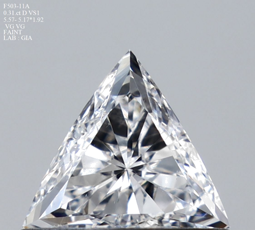 0.31 carat D-VS1 Natūralus Triangular Deimantas (1)