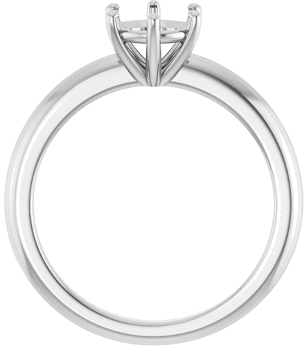 Sužadėtuvių Žiedas 14k white gold Round 6.5mm (2)