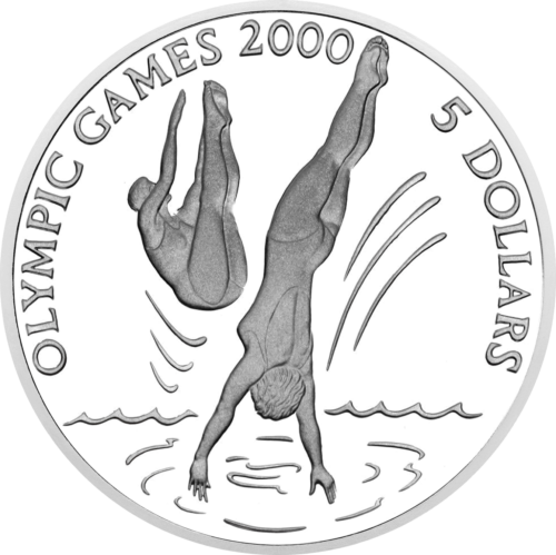 2000 Sydney Olympic Games Netherlands Antilles 25 Guilders Silver Coin (1)