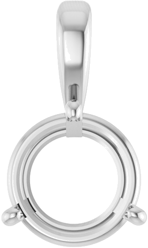Pakabukas „Solitaire“ 18k white gold Round 9.5mm (1)
