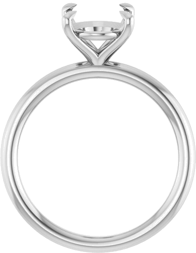 Sužadėtuvių Žiedas „Claw-Prong Solitaire“ 14k white gold Oval 10mm x 8mm (2)