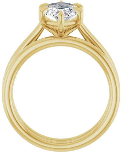 Sužadėtuvių Žiedas „Claw-Pong“ 10k yellow gold Marquise 14mm x 7mm (7)